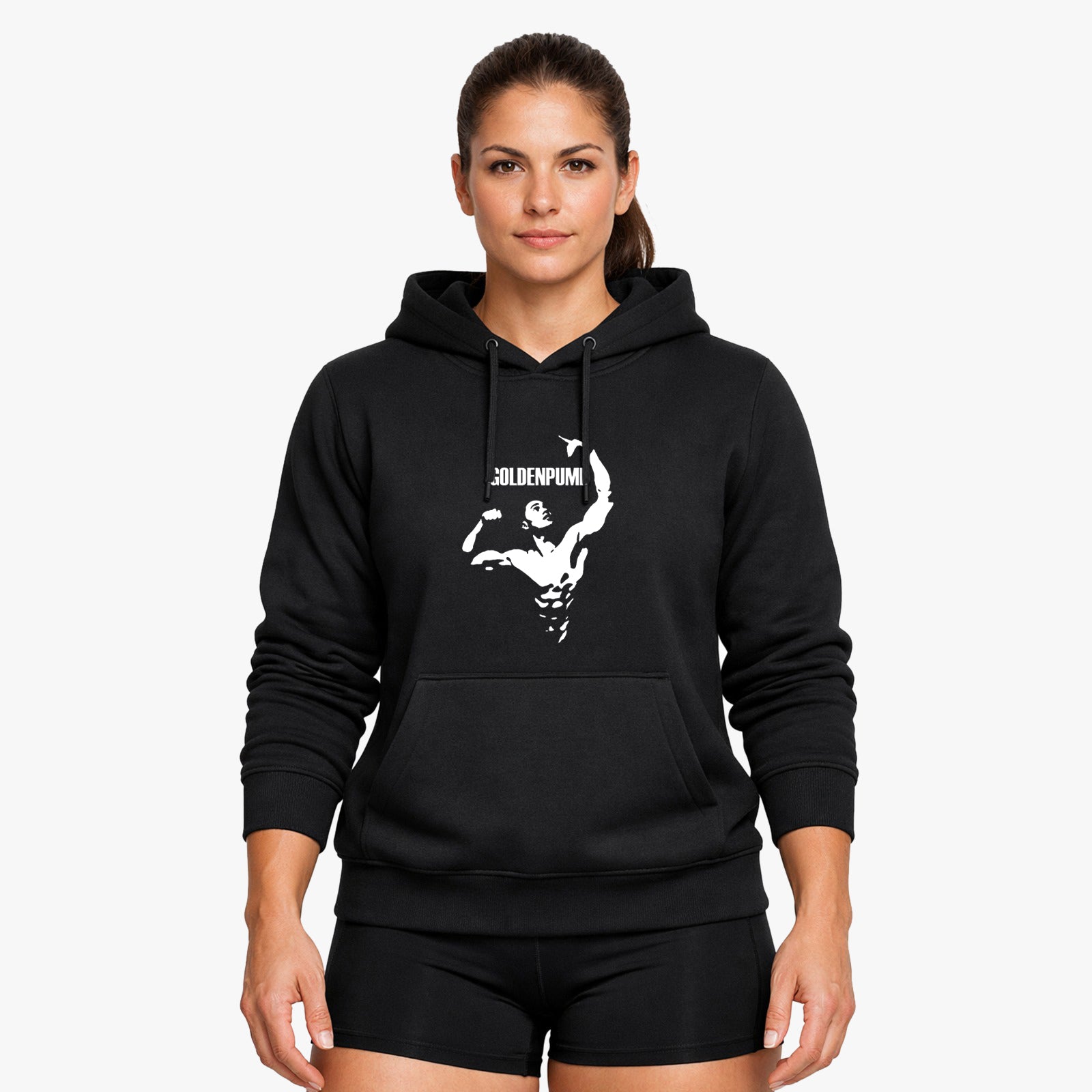 GoldenPump Hoodie mit Taschendruck