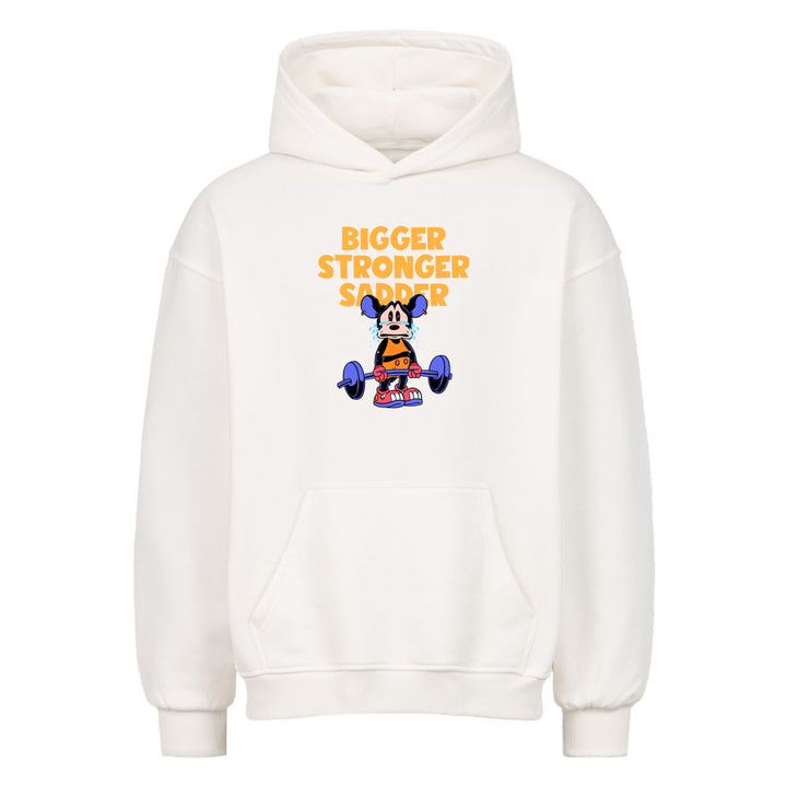 Sudadera con capucha extragrande Bigger Stronger Sadder