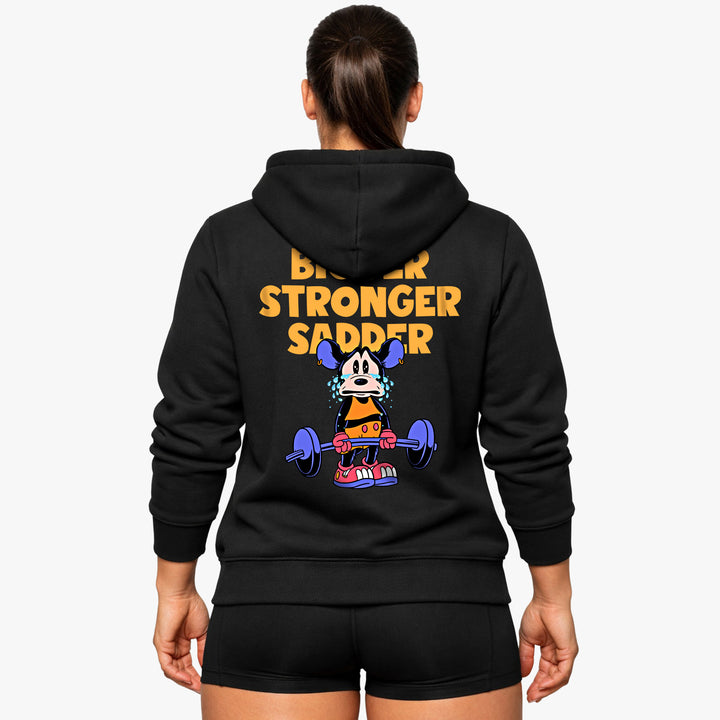 Grotere, sterkere Sadder (rugafdruk) hoodie