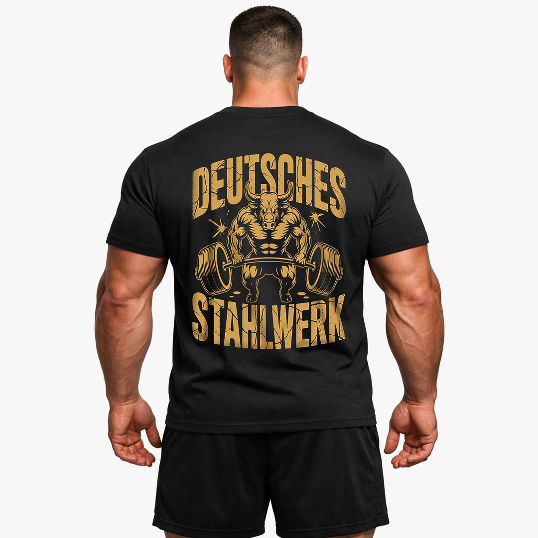 Deutsches Stahlwerk (Backprint) T-Shirt
