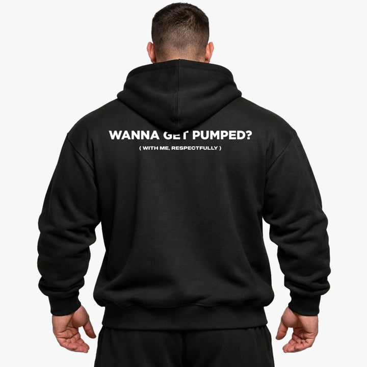 Wanna Get Pumped (Backprint) Oversized Hoodie