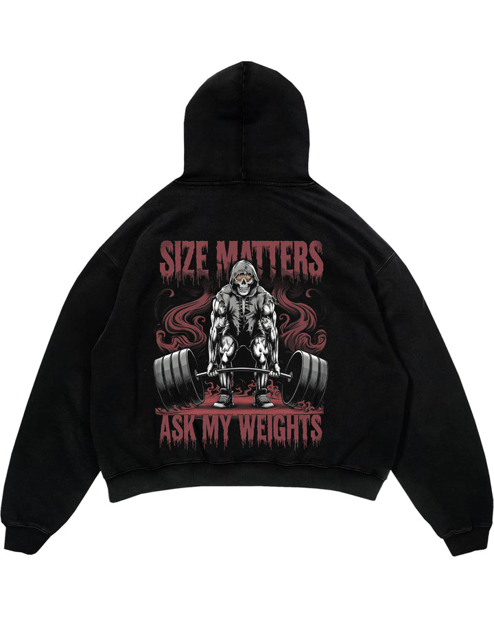 size matters Oversized (Backprint) Hoodie